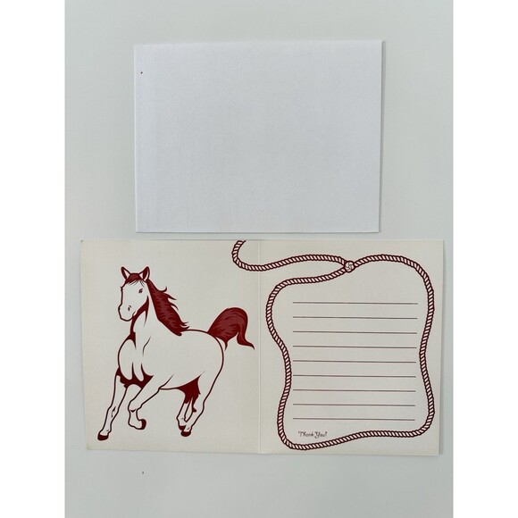Birthday Express THANK YOU Cards & Envelopes Party Horse Power Equestrian USA 17 - Picture 4 of 6